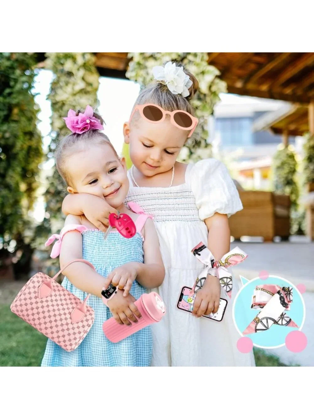 Toddler Play Purse Set for Girls - 32PCS Pretend Makeup, Handbag & Accessories